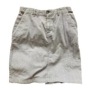 Vtg Vintage CHEROKEE Skirt SZ 4 Gray Corduroy Wide Wale Pockets Career Casual